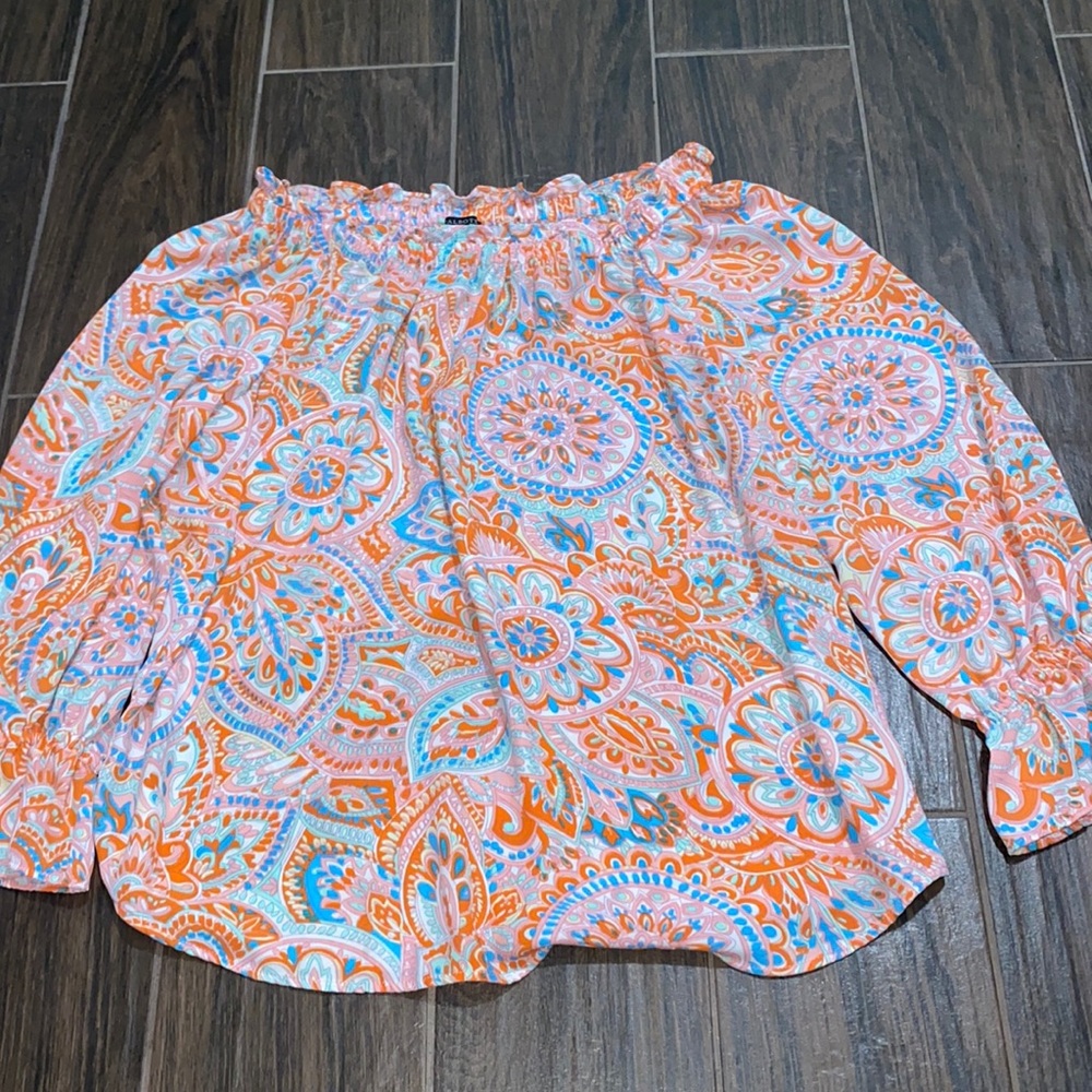 Talbots paisley blouse